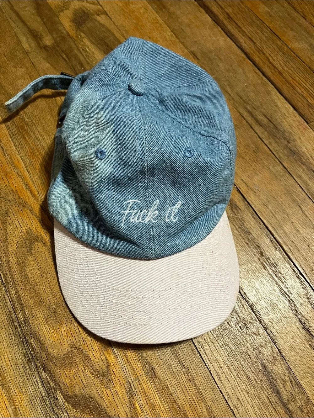Expletive eff it cap with discoloration